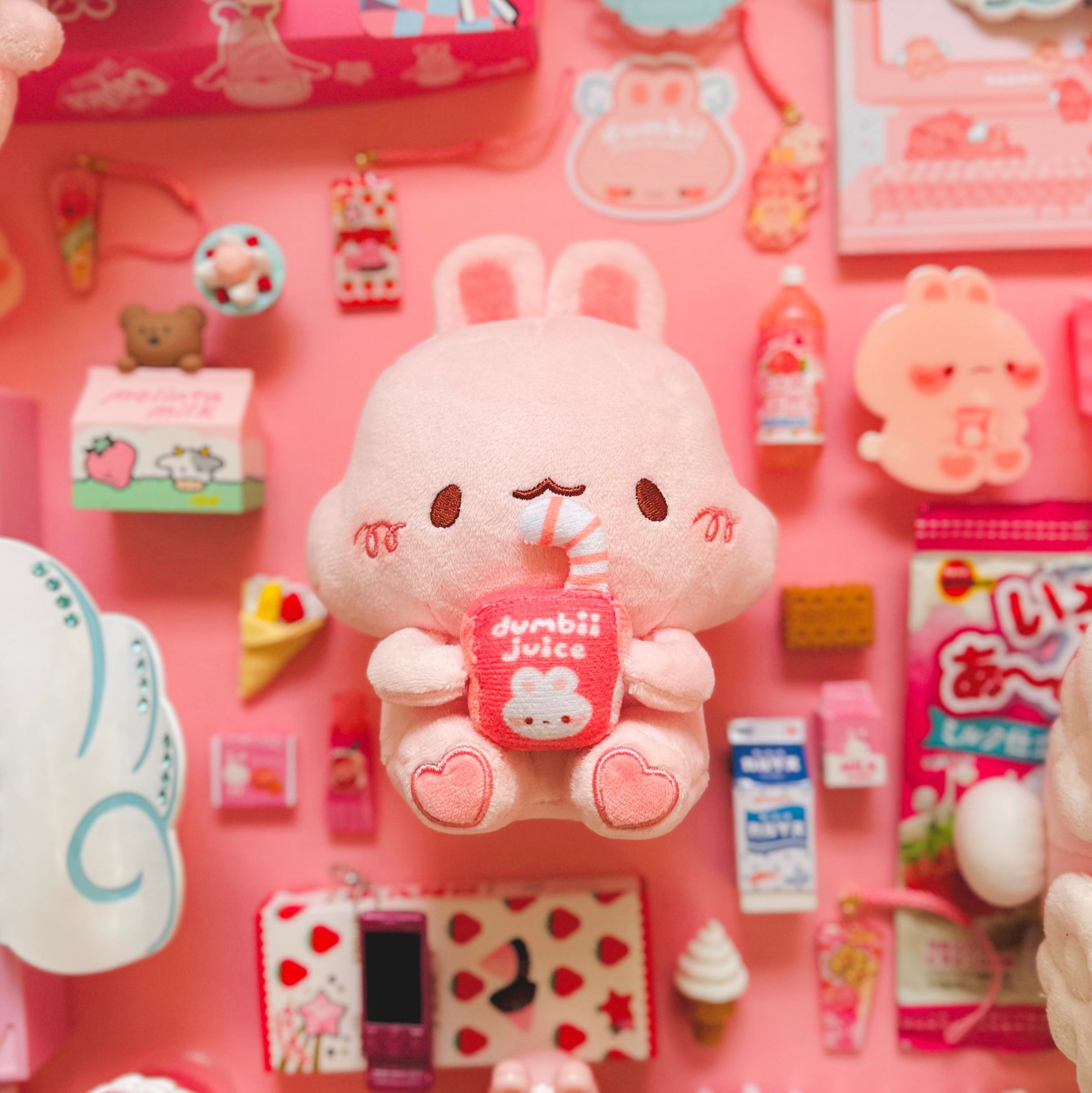 ♡ dumbii juice keychain plush ♡ | baomii